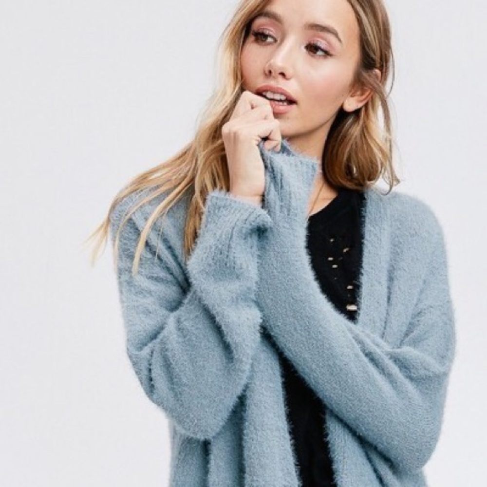 Angora Fuzzy Cardigan